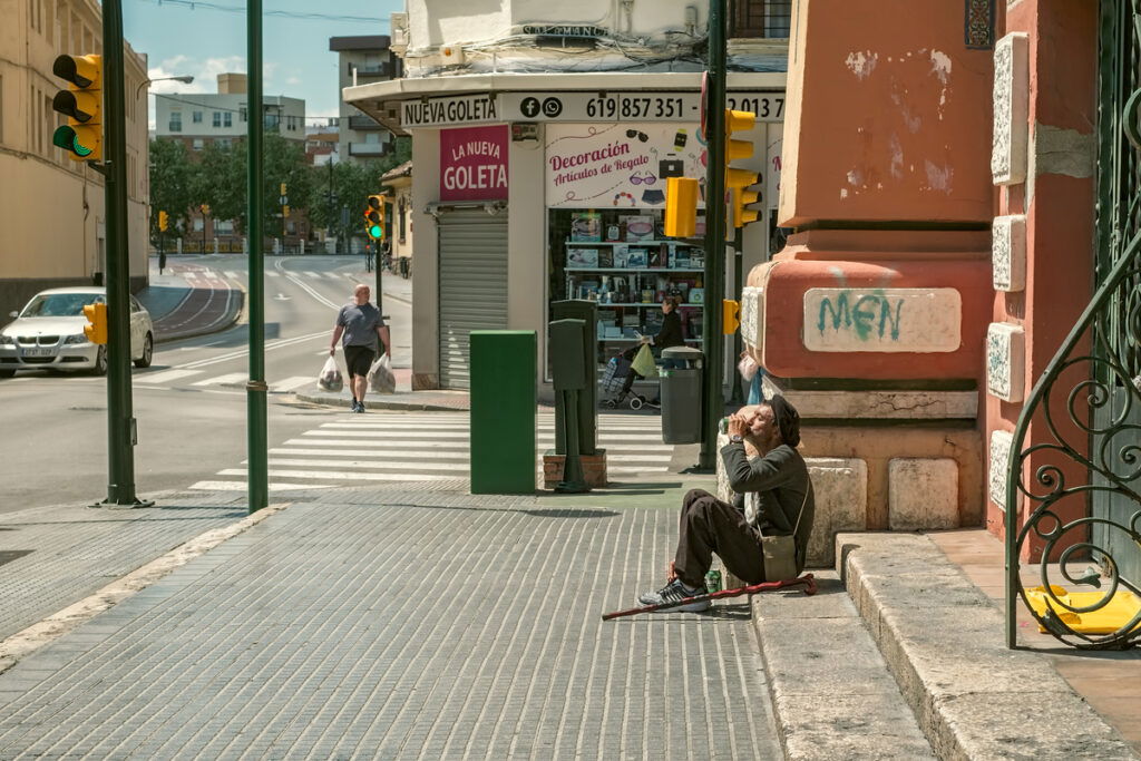 Beggar on the streets of Malaga