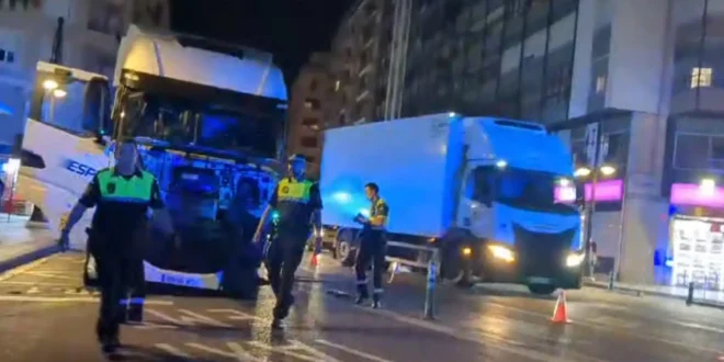 Truck sparks panic in Spain's Valencia after ramming into cars at high speed while heading for the city centre