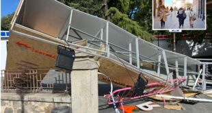 Watch: Storm Kirk wreaks havoc in Spain as howling hurricane winds uproot trees and destroy infrastructure - while rain turns streets into rapids - CSN