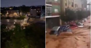 Watch: Catastrophic weather in eastern Spain sees BRIDGE and cars swept away: At least five people are missing amid 'historic' event - CSN