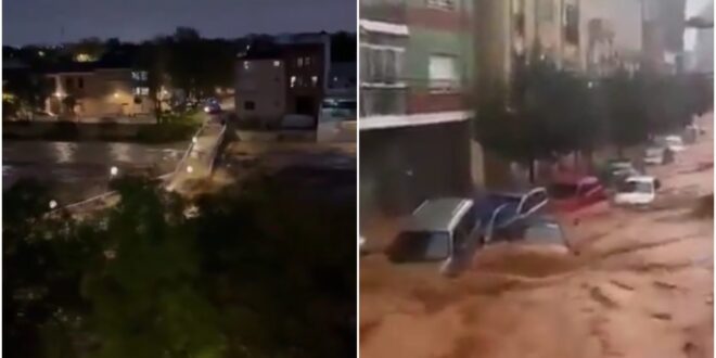 Watch: Catastrophic weather in eastern Spain sees BRIDGE and cars swept away: At least five people are missing amid 'historic' event - CSN