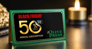 Black Friday deal: 50% off annual Olive Press subscription - enjoy a year of unlimited, ad-free access for just €25 - CSN