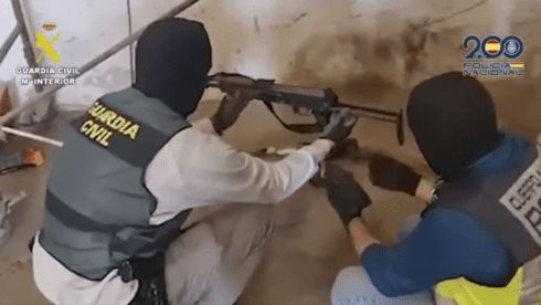 Military-trained narcos arrested in three tonne cocaine bust in south of Spain: Kalashnikov assault rifles among weapons seized 