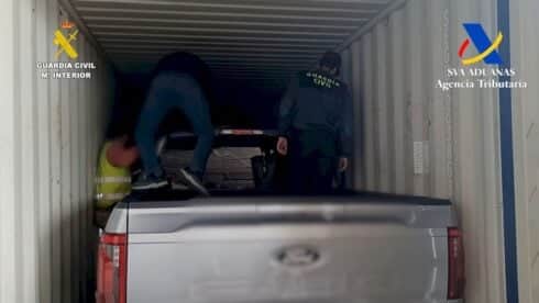 Police intercept cache of stolen American cars and vans during checks at port in Spain