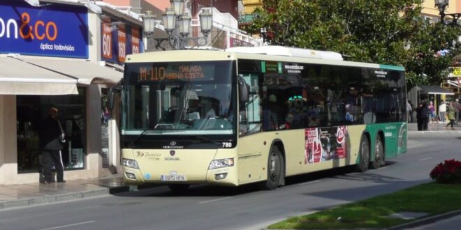 M-110 bus to Malaga timetable change