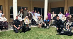 Spain’s longest running police dog unit shows its skills to the elderly