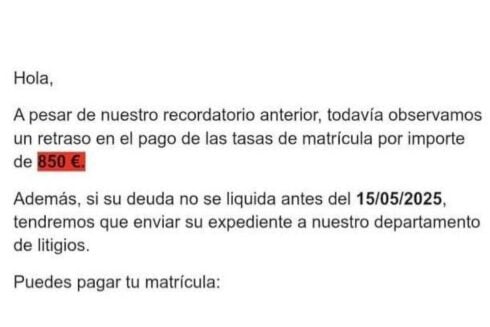 Bogus email demands ‘immediate’ €850 tuition fee payment from parents in Spain’s Valencia
