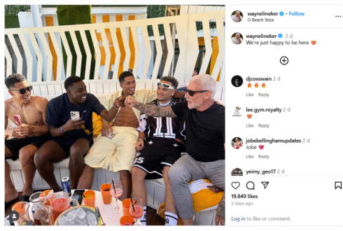 Real Madrid star Jude Bellingham parties in Ibiza with footballer brother and Wayne Lineker 
