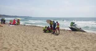 Heroic lifesaving on a red flag day