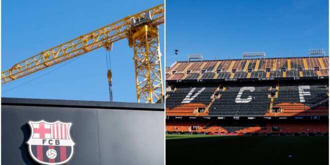 Stadium plans revealed: Barcelona announce date for return to Camp Nou – as Valencia secure €322m financing for new ground