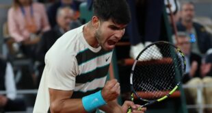 Spain’s Carlos Alcaraz is just one win away from retaining his French Open title