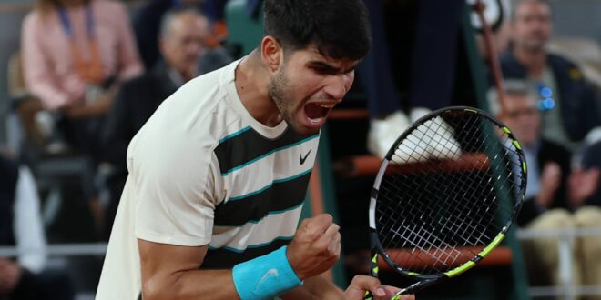 Spain’s Carlos Alcaraz is just one win away from retaining his French Open title