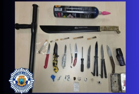 Benidorm police seize knives to stop Latino gang showdown on city streets