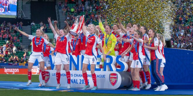 IN PICS: How English side Arsenal stunned Spain’s Barcelona to win Women’s Champions League – with exclusive snaps taken by Gibraltar photographer