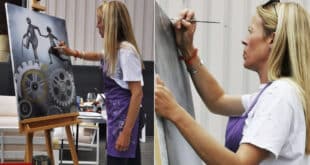 Granddaughter of Charlie Chaplin exhibits her art in Marbella