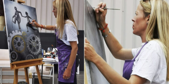Granddaughter of Charlie Chaplin exhibits her art in Marbella