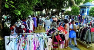 Charity flea market in Parque de la Alameda, Marbella