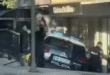 Shocking moment police car smashes into motorcyclist during high speed chase in Marbella