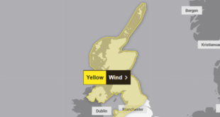 Storm Floris hitting northern UK with 85mph winds on Monday, August 4