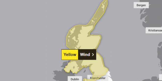 Storm Floris hitting northern UK with 85mph winds on Monday, August 4