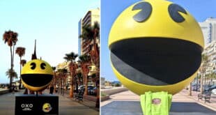 Pac Man’s mysterious appearance on the prom in Fuengirola