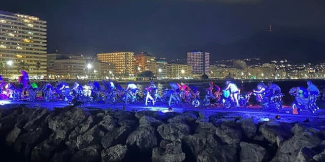 Mediterranean nighttime spinning marathon