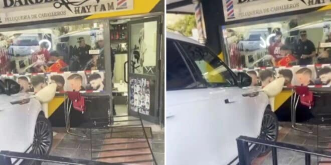 Car crashes into barbershop in Marbella – two hospitalised