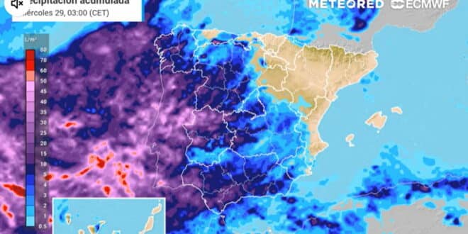 Polar jet stream to bring heavy rain across Spain this week