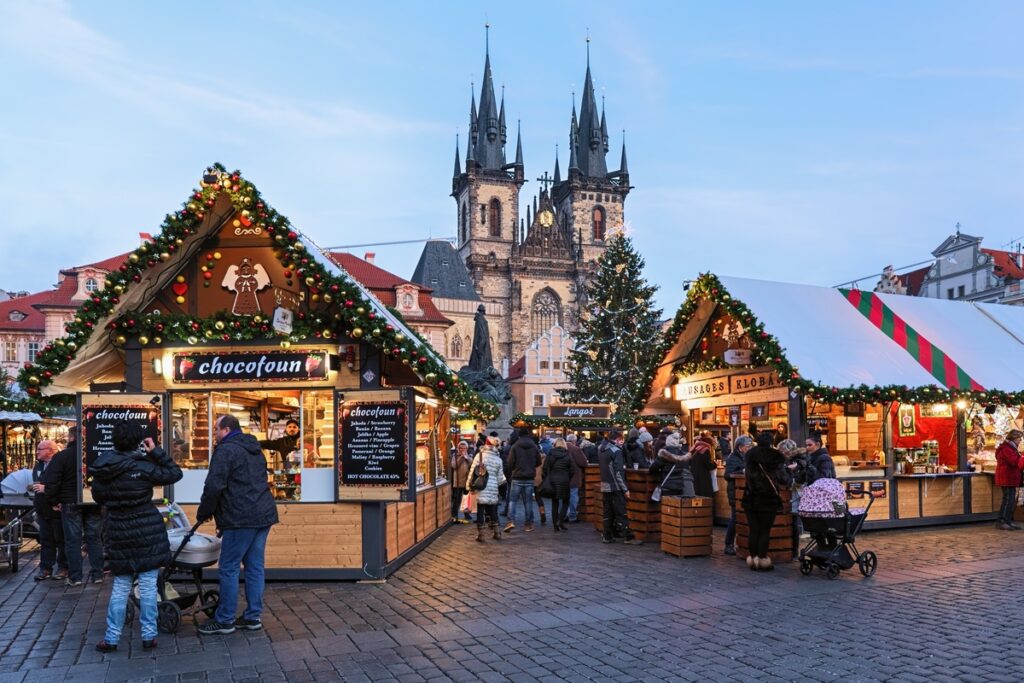 Prague Christmas market.