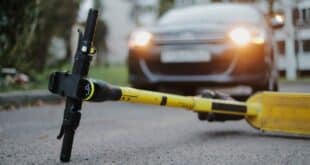 Electric scooter CRASHES into car and just speeds off. Yes – This can happen to you