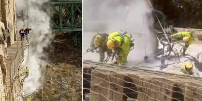 Spain’s longest pedestrian suspension bridge: Caminito del Rey’s new addition delayed to Spring 2026