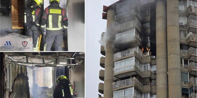 Two high-rise tourist rentals go up in flames in Torremolinos