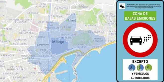 Malaga low-emissions to go live November 30 with €200 fines for non-compliant cars