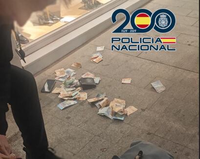 Costa Blanca thief snatches €5,800 from victim- leaving trail of banknotes on the pavement