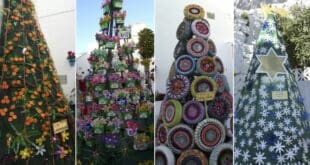 Mijas Pueblo charity Christmas tree route for Cáritas