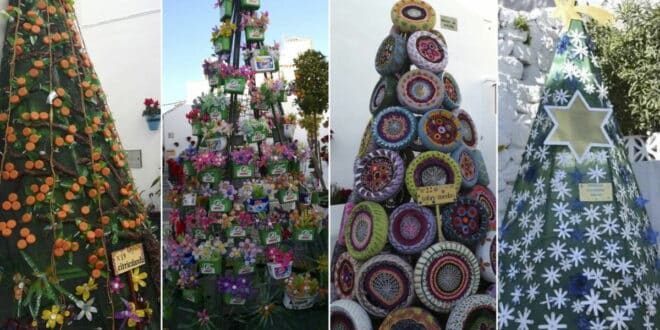 Mijas Pueblo charity Christmas tree route for Cáritas