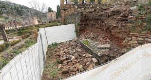 Alhambra palace wall collapses during heavy rainfall