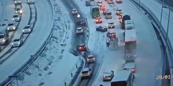 Spain wakes up to snow, floods and gridlocked roads as storm Kristin hits
