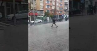 WATCH: Hero pedestrians rush to save woman being blown into traffic by 100km/h winds during Andalucia’s winter of storms