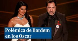 ‘No to war and free Palestine’: Spanish actor Javier Bardem revives Iraq war protest pin at Oscars ceremony to slam US strikes on Iran