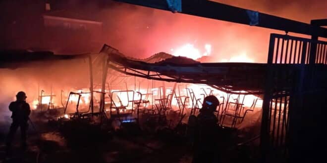 Dramatic fire destroys nearly 100 electric golf carts at Guadalmina Golf Course in Marbella