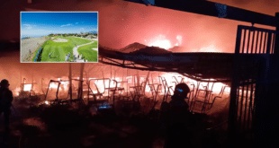 WATCH: At least 100 battery-powered buggies destroyed as fire rips through popular golf club on the Costa del Sol