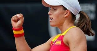 Spain reach Billie Jean King Cup Finals after comeback win over Slovenia