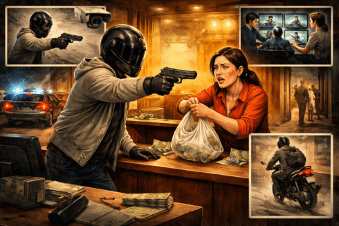 Manhunt underway on the Costa del Sol after armed robber ‘holds hotel receptionist at gunpoint before fleeing with stolen loot’