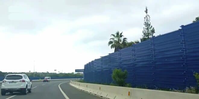 Noise barriers now on AP-7 motorway passing Torremolinos