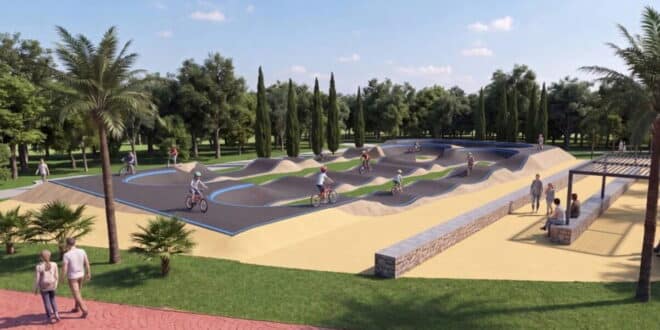 Brand new competition worthy pump track, a fresh space planned for riders and skaters in Torremolinos