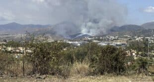 Smoke from Benahavis wildfire now visible from all Costa del Sol as winds whip flames along the road