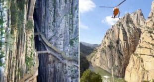 Hiker airlifted after 45-metre plunge near Caminito del Rey north entrance