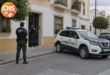 Guardia Civil vehicle outside a quiet street in Jerez de la Frontera