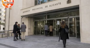 Alicante court building ahead of the Benidorm officers trial